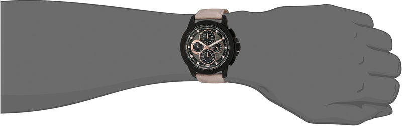 Michael Kors Ryker Chronograph Black Dial Beige Leather Strap Watch For Men - MK8520 Buy Now By Michael Kors
