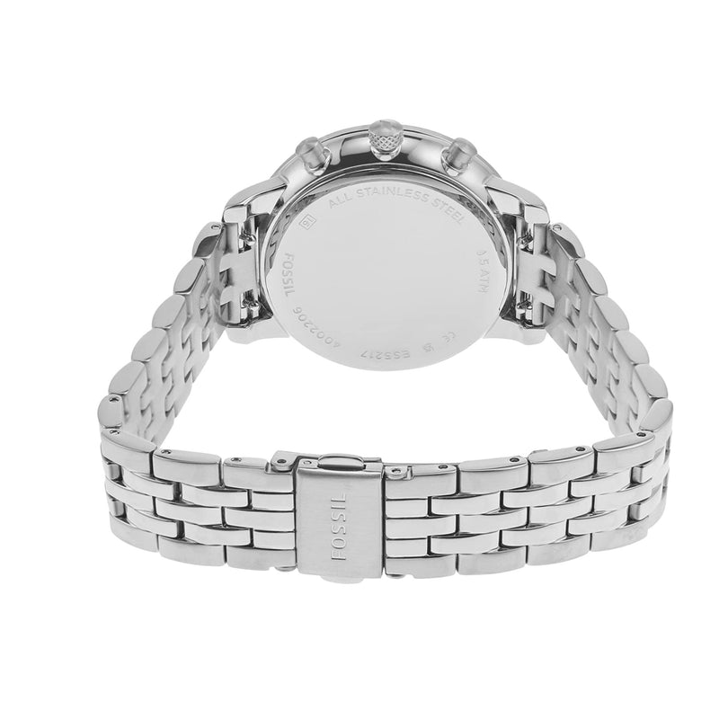 Fossil Neutra Chronograph Silver Dial Silver Steel Strap Watch for Women - ES5217 Buy Now By Fossil