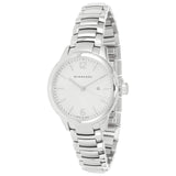 Shop Burberry The Classic Silver Dial Silver Steel Strap Watch for Women - BU10108 in USA