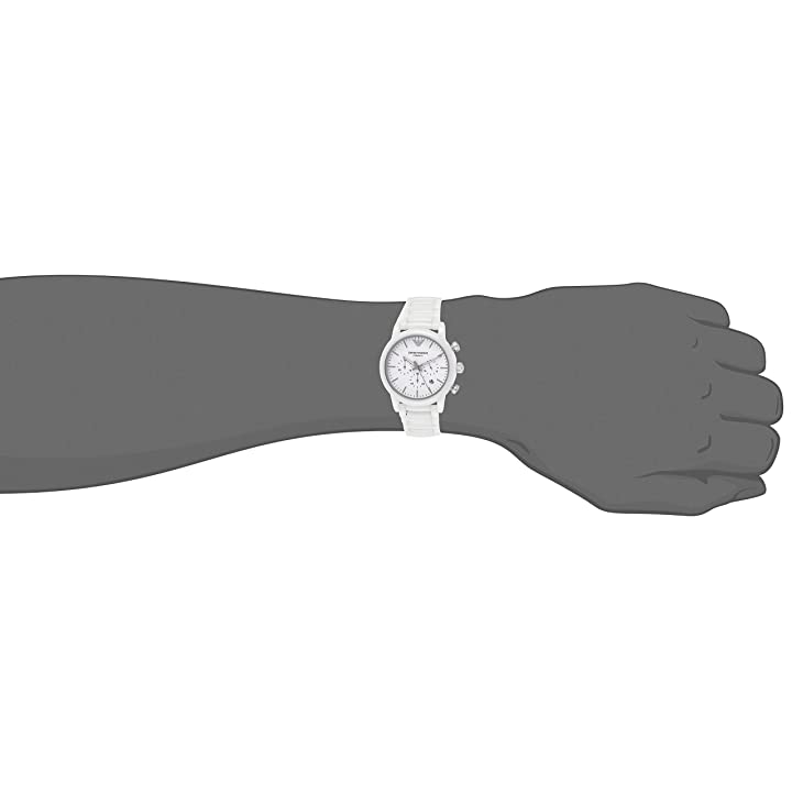 Emporio Armani Luigi Chronograph Ceramic White Dial White Ceramic Strap Watch For Men - AR1499 Buy Now By Emporio Armani