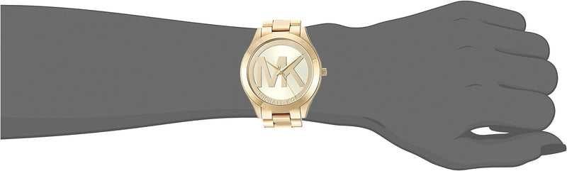 Michael Kors Slim Runway Analog Gold Dial Gold Steel Strap Watch For Women - MK3739 Buy Now By Michael Kors