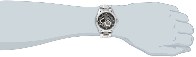 Bulova BVA Dual Aperture Black Dial Silver Steel Strap Watch for Men - 96A119 Buy Now By Bulova