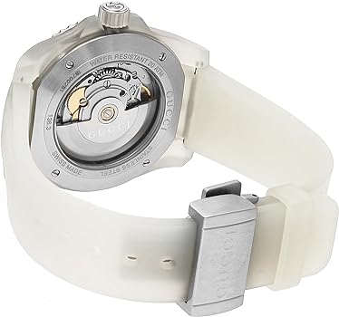Shop Gucci Dive Automatic White Dial White Rubber Strap Unisex Watch - YA136342 in USA