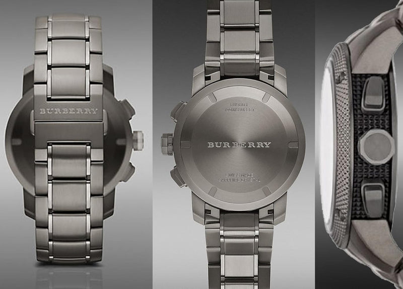 Shop Burberry Endurance Chronograph Quartz Black Dial Black Steel Strap Watch For Men - BU9801 in USA