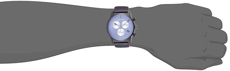 Calvin Klein City Chronograph Grey Dial Black Leather Strap Watch for Men - K2G177C3 Buy Now By Calvin Klein