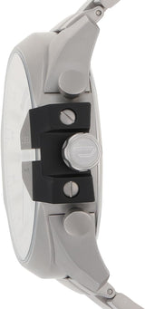 Diesel Mega Chief Chronograph Silver Dial Silver Steel Strap Watch For Men - DZ4501 Buy Now By Diesel
