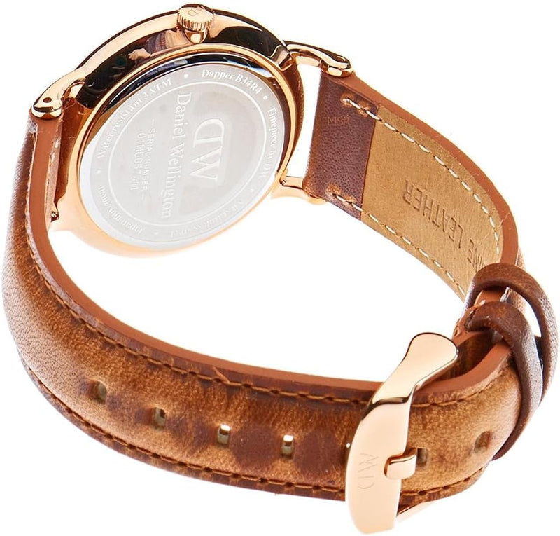 Daniel Wellington Dapper Durham White Dial Brown Leather Strap Watch For Women - DW00100113 Buy Now By Daniel Wellington
