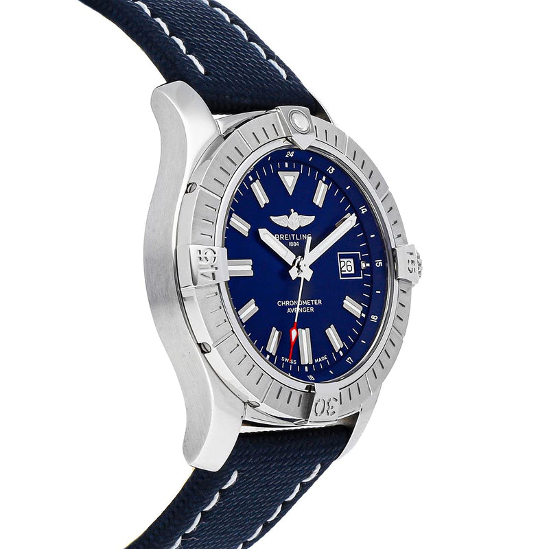 Breitling Avenger Automatic 43mm Blue Dial Blue Nylon Strap Watch for Men - A17318101C1X2