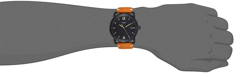 Fossil Commuter Three Hand Date Black Dial Brown Leather Strap Watch for Men - FS5276 Buy Now By Fossil