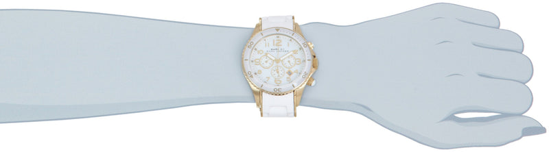 Marc Jacobs Rock Chronograph White Dial White Silicone Strap Watch for Women - MBM2546 Buy Now By Marc Jacobs