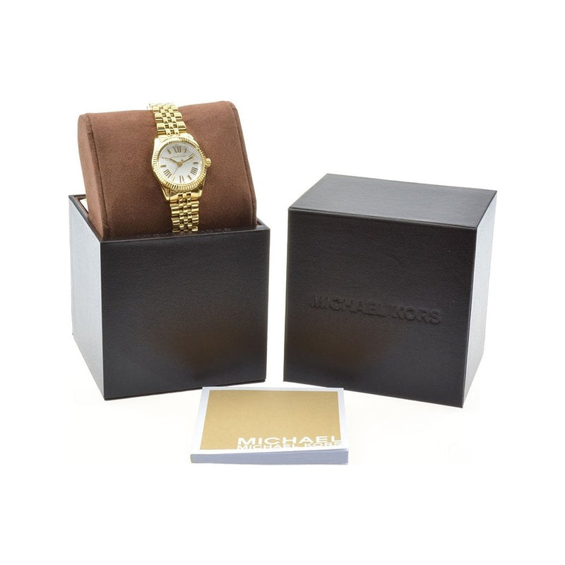 Michael Kors Lexington Quartz Silver Dial Gold Steel Strap Watch For Women - MK3229 Buy Now By Michael Kors