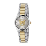 Shop Gucci G Timeless Quartz Diamonds Silver Dial Two Tone Steel Strap Watch For Women - YA1265016 in USA