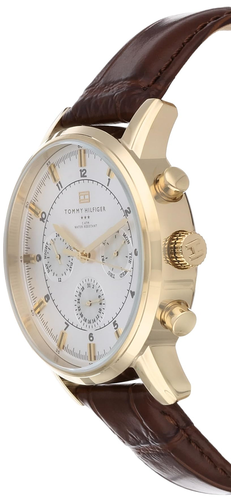 Tommy Hilfiger Harrison White Dial Brown Leather Strap Watch for Men - 1790874 Buy Now By Tommy Hilfiger