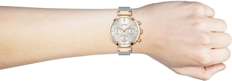 Hugo Boss Flawless Silver Dial Silver Mesh Bracelet Watch for Women -1502551 Buy Now By Hugo Boss
