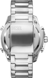 Diesel Mega Chief Chronograph Blue Dial Silver Steel Strap Watch For Men - DZ4417 Buy Now By Diesel