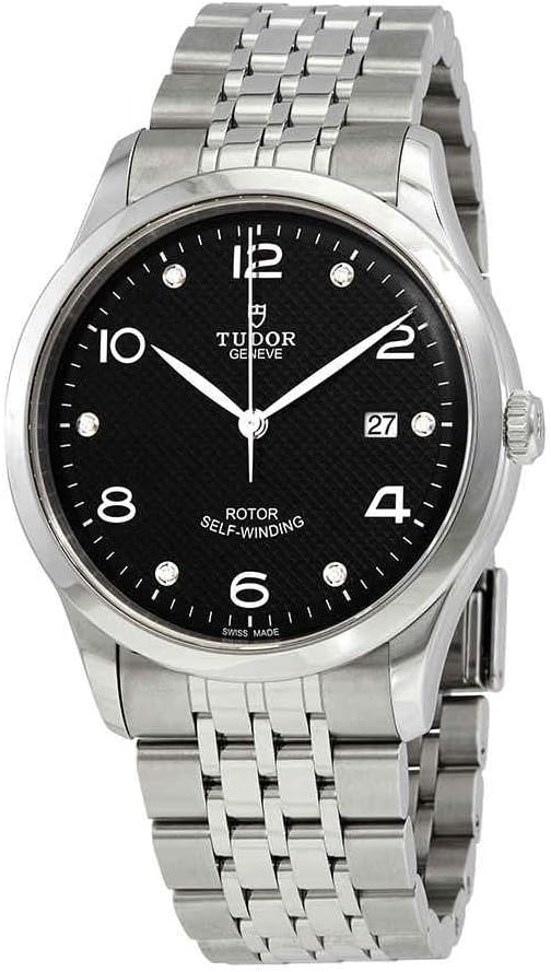 Tudor 1926 Automatic Diamonds Black Dial Silver Steel Strap Watch for Men - M91650-0004 Buy Now By Tudor