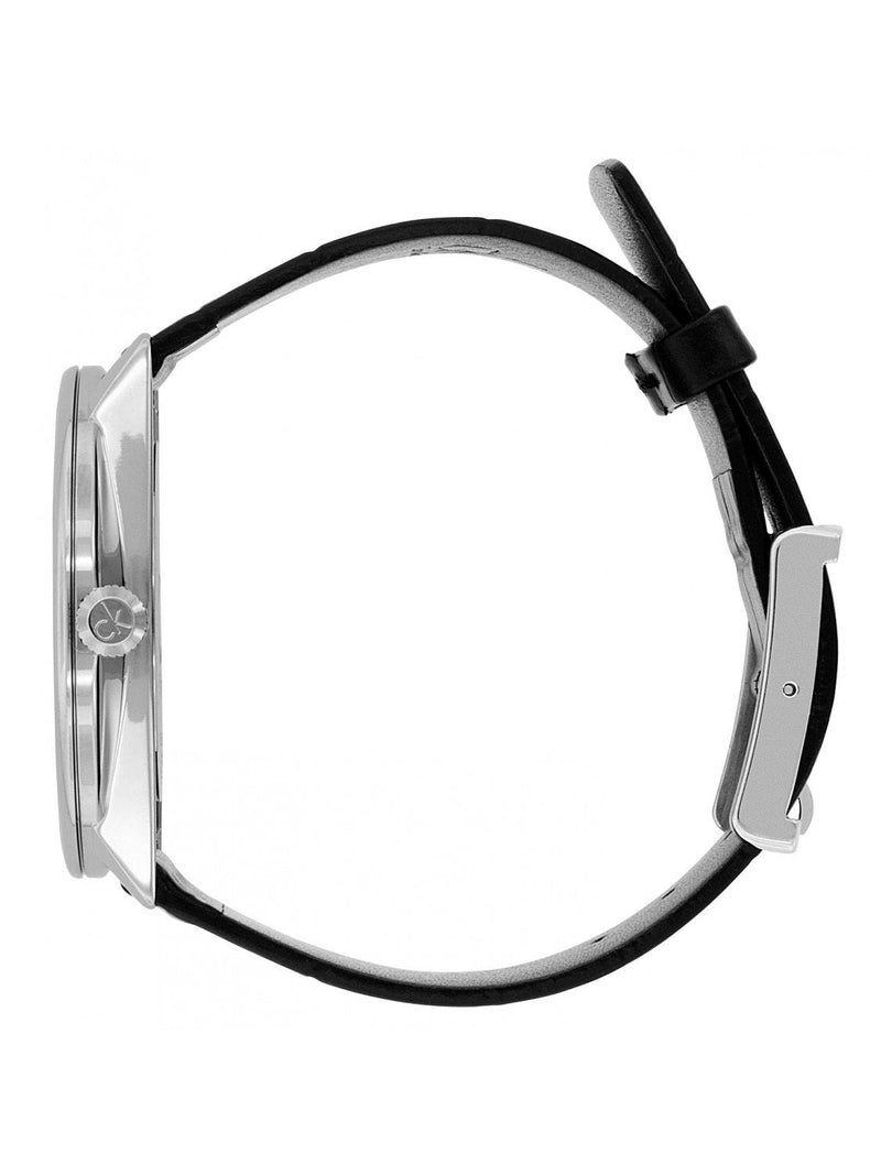 Calvin Klein Accent Black Dial Black Leather Strap Watch for Men - K2Y211C3 Buy Now By Calvin Klein