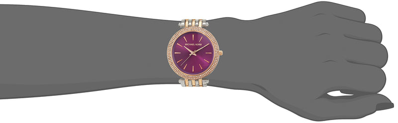 Michael Kors Darci Purple Dial Two Tone Steel Strap Watch for Women - MK3353 Buy Now By Michael Kors