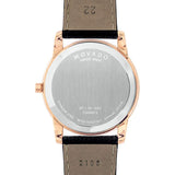 Movado Museum Classic Black Dial Black Leather Strap Watch For Men - 607060