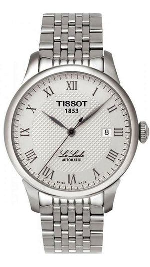 Tissot T Classic Le Locle Automatic White Dial Silver Steel Strap Watch For Men - T41.1.483.33