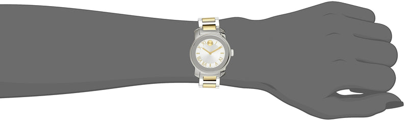 Shop Movado Bold Silver Dial Two Tone Steel Strap Watch for Women - 3600245 in USA
