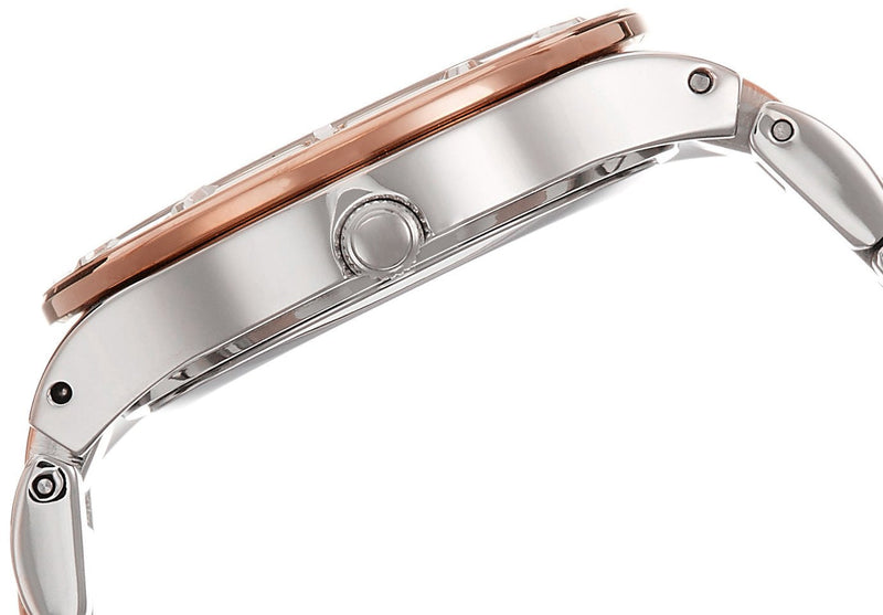 Guess Glisten Chronograph Analog Silver Dial Two Tone Steel Strap Watch For Women - W14551L1 Buy Now By Guess