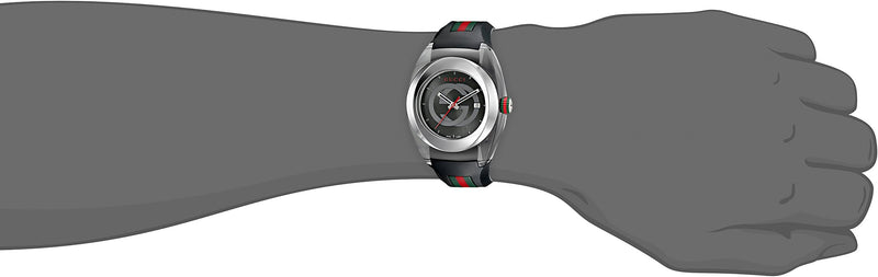Shop Gucci Sync XXL Quartz Black Dial Black Rubber Strap Watch For Men - YA137101 in USA