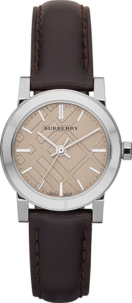 Shop Burberry The City Beige Dial Brown Leather Strap Watch for Women - BU9208 in USA
