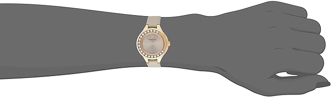 Shop Swarovski Lovely Crystals Mini Grey Dial Grey Leather Strap Watch for Women - 5261481 in USA