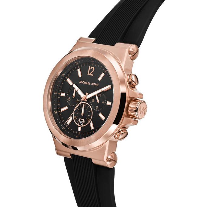 Michael Kors Dylan Black Dial Black Rubber Strap Watch for Men - MK8184 Buy Now By Michael Kors