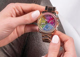 Guess Confetti Multifunction Multicolor Dial Rose Gold Steel Strap Watch For Women - GW0483L3 Buy Now By Guess