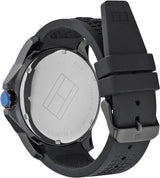 Shop Tommy Hilfiger Sport Multifunction Black Dial Black Rubber Strap Watch for Men - 1790983 in USA