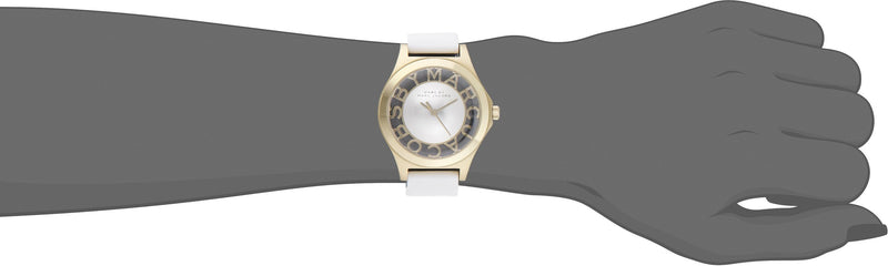 Marc Jacobs Henry Skeleton White Dial White Leather Strap Watch for Women - MBM1339 Buy Now By Marc Jacobs