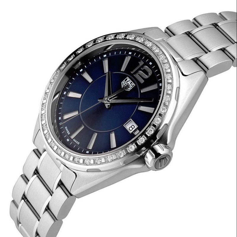 Shop Tag Heuer Formula 1 Quartz Diamonds Blue Dial Silver Steel Strap Watch for Women - WBJ1316.BA0666 in USA