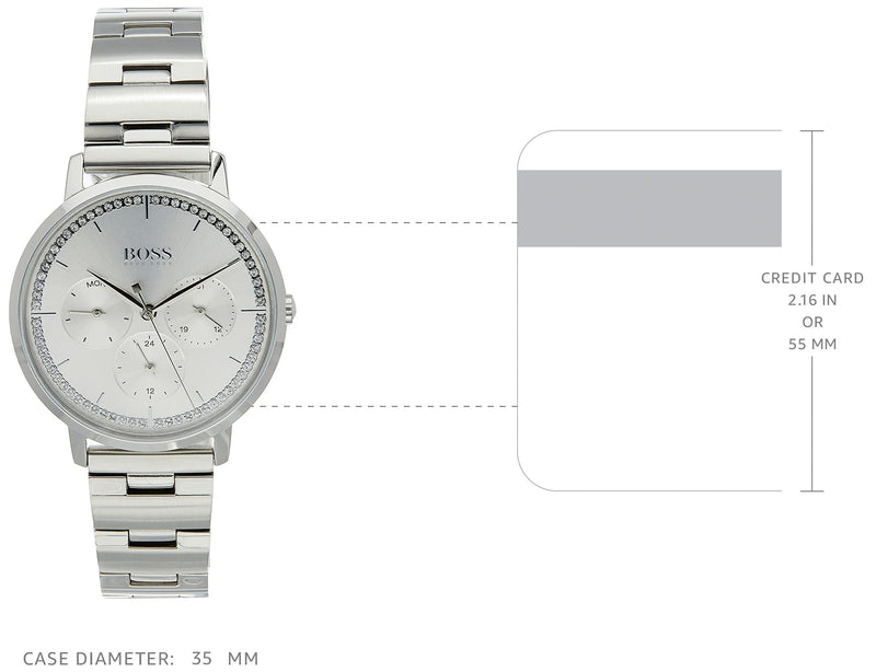 Hugo Boss Prima Silver Dial Silver Steel Strap Watch for Women - 1502570 Buy Now By Hugo Boss