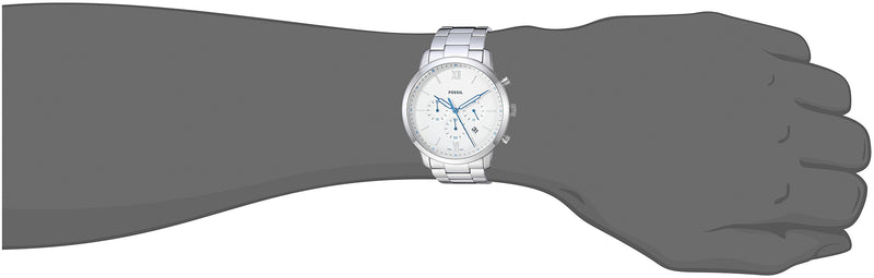 Fossil Neutra Chronograph White Dial Silver Steel Strap Watch for Men - FS5433 Buy Now By Fossil