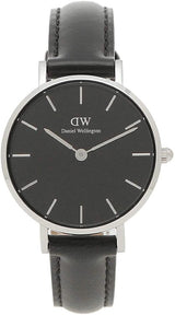 Daniel Wellington Classic Petite Sheffield Black Dial Black Leather Strap Watch For Women - DW00100236 Buy Now By Daniel Wellington