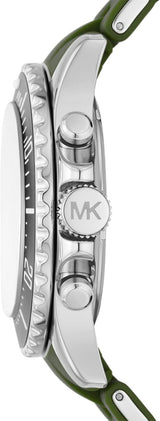Michael Kors Everest Chronograph Black Dial Green Silicone Strap Watch For Men - MK8981 Buy Now By Michael Kors