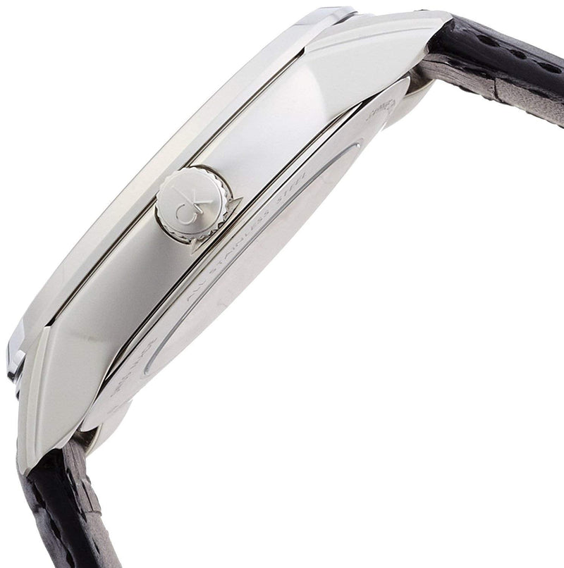 Calvin Klein Infinity Automatic Black Dial Black Leather Strap Watch for Men - K5S341C1 Buy Now By Calvin Klein