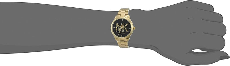 Michael Kors Runway Quartz Black Dial Gold Steel Strap Watch For Women - MK6682 Buy Now By Michael Kors