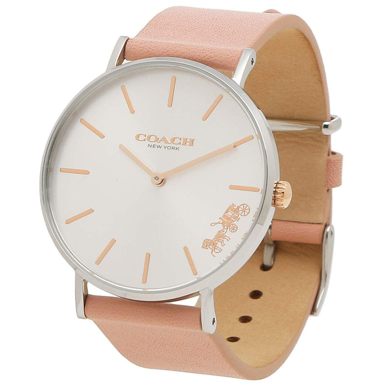 Coach Perry White Dial Pink Leather Strap Watch for Women - 14503128 Buy Now By Coach