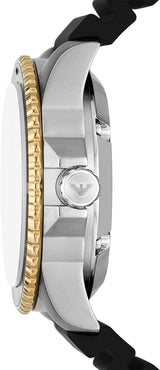 Emporio Armani Meccanico Automatic Red Dial Black Silicon Strap Watch For Men - AR60070 Buy Now By Emporio Armani