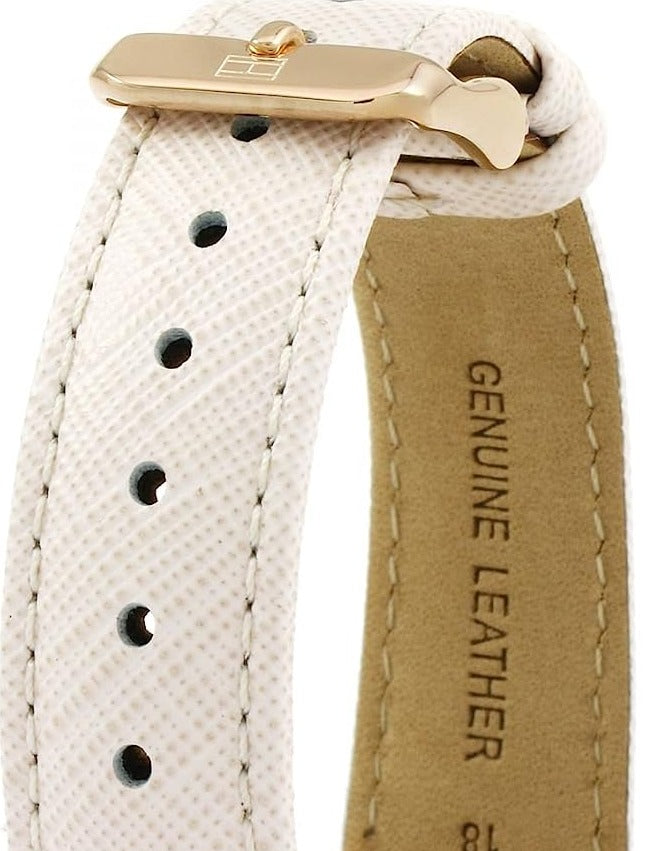 Shop Tommy Hilfiger Carly Cream Dial Cream Leather Strap Watch for Women -1781789 in USA