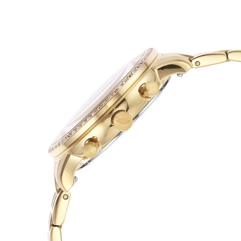 Fossil Neutra Chronograph Gold Dial Gold Steel Strap Watch for Women - ES5219 Buy Now By Fossil
