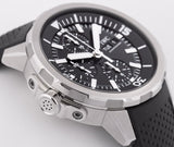 Shop IWC Aquatimer Chronograph Black Dial Black Leather Strap Watch for Men - IW376803 in USA