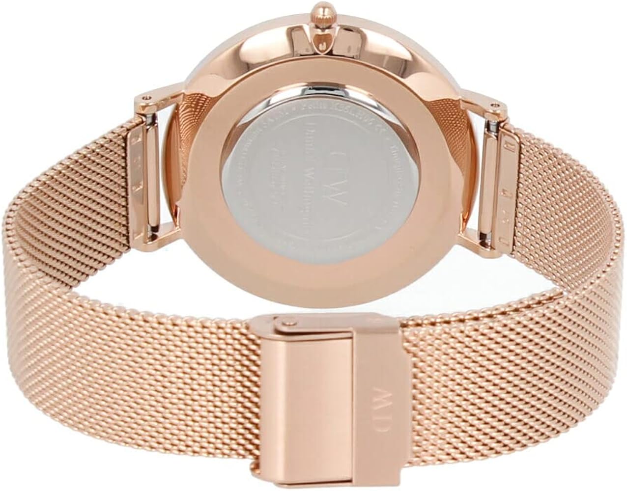 Daniel Wellington Petite Amber Brown Dial Rose Gold Mesh Strap Watch for Women - DW00100478