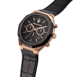 Maserati Stile Black Matte Dial Black Leather Strap Watch For Men - R8871642001 Buy Now By Maserati