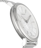 Versace V-Circle Silver Dial Silver Mesh Bracelet Watch for Men - VBQ060017