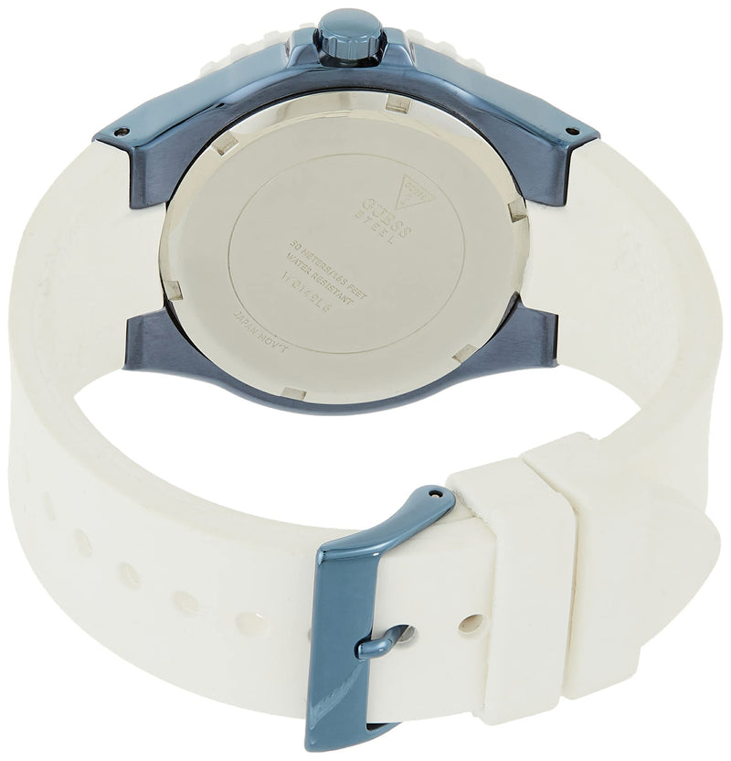 Guess Overdrive Chronograph White Dial White Rubber Strap Watch for Women - W0149L6 Buy Now By Guess