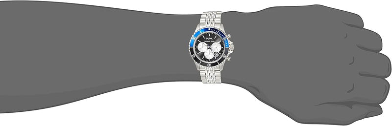 Michael Kors Bayville Chronograph Black Dial Silver Steel Strap Watch For Men - MK8749 Buy Now By Michael Kors